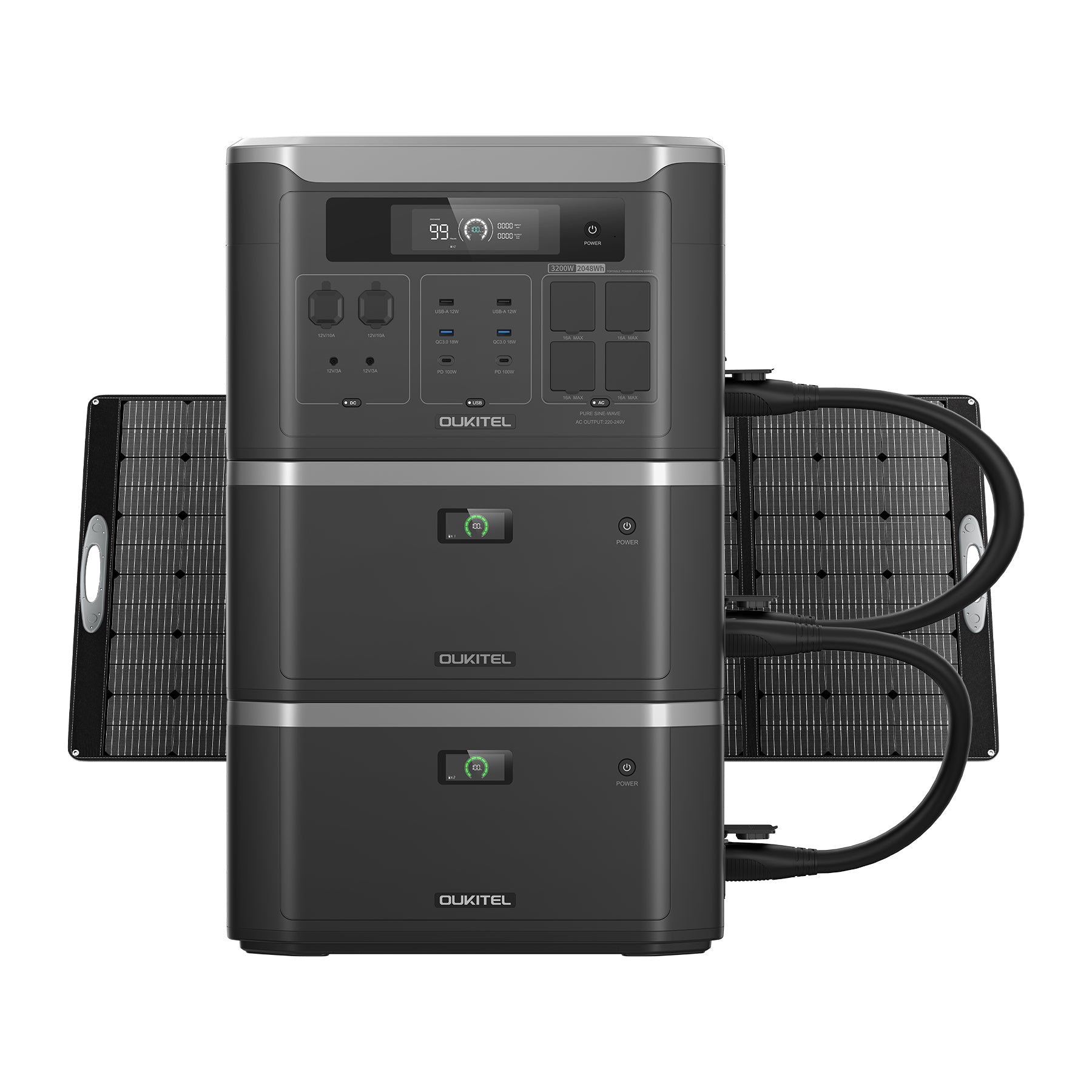 OUKITEL BP3000 Portable Power Station 3200W | 2048Wh