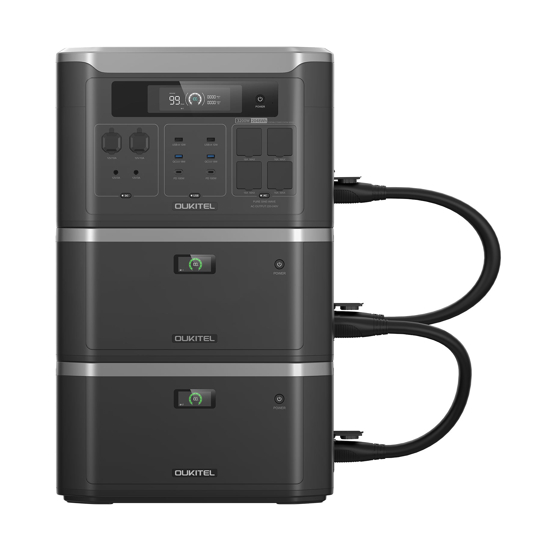 OUKITEL BP3000 Portable Power Station 3200W | 2048Wh