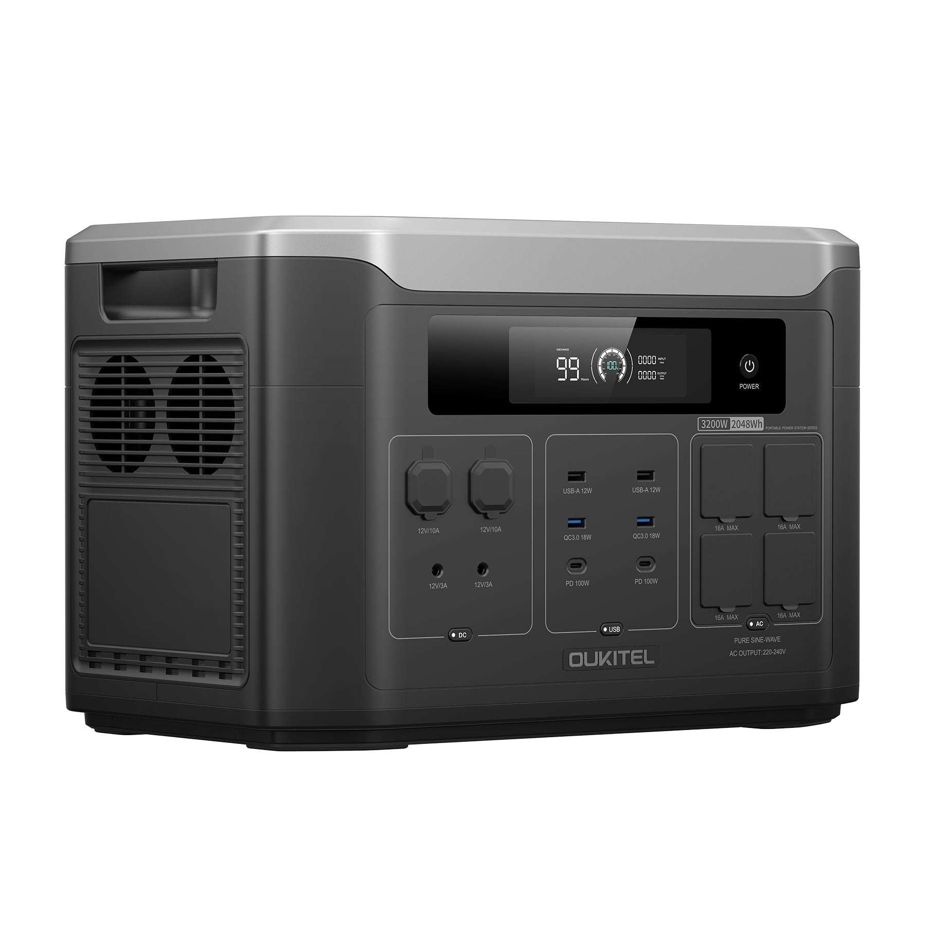OUKITEL BP3000 Portable Power Station 3200W | 2048Wh