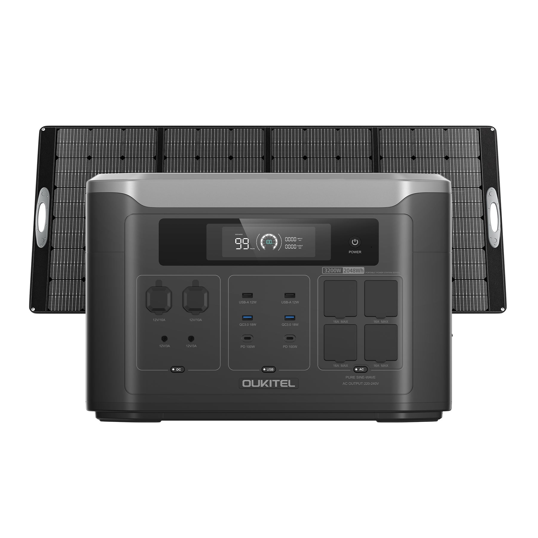 OUKITEL BP3000 Portable Power Station 3200W | 2048Wh